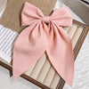 Solid Color Large Bow Hairpin Fabric Manual Duckbill Clip For Japanese Girl Lolita College Jk Style Hair Accessories