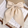 Solid Color Large Bow Hairpin Fabric Manual Duckbill Clip For Japanese Girl Lolita College Jk Style Hair Accessories