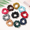 Solid Color Satin Cloth Hair Loop High Elasticity Handmade Simple Ball Head Hair Tie Basic All Match Headwear