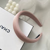 Solid Color Satin Wide Headband Handmade Fashion Hair Hoop For Women Elegant Temperament All Match