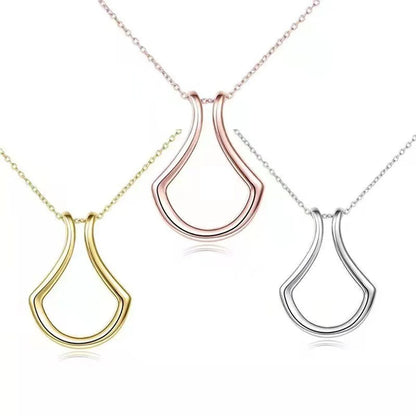 Solid Color Shiny Solid Color Zinc Alloy Women's Pendant Necklace