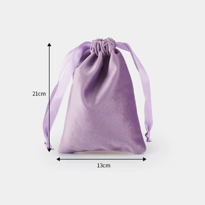 Simple Solid Color Flannel Storage Jewelry  Cosmetic Dust-Proof Bag