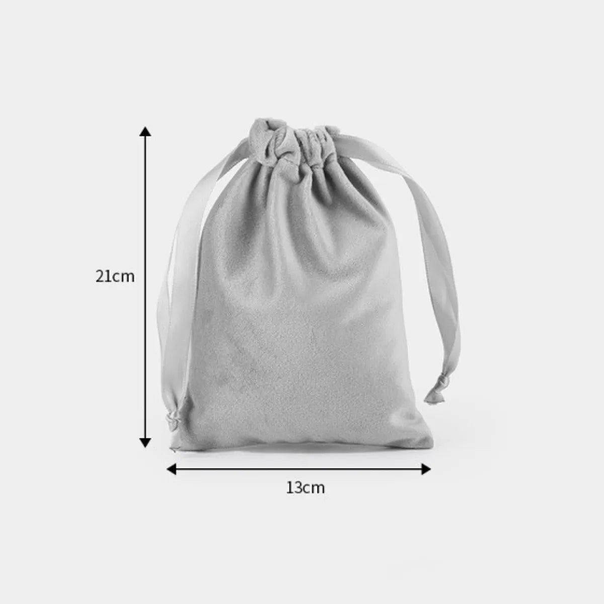 Simple Solid Color Flannel Storage Jewelry  Cosmetic Dust-Proof Bag