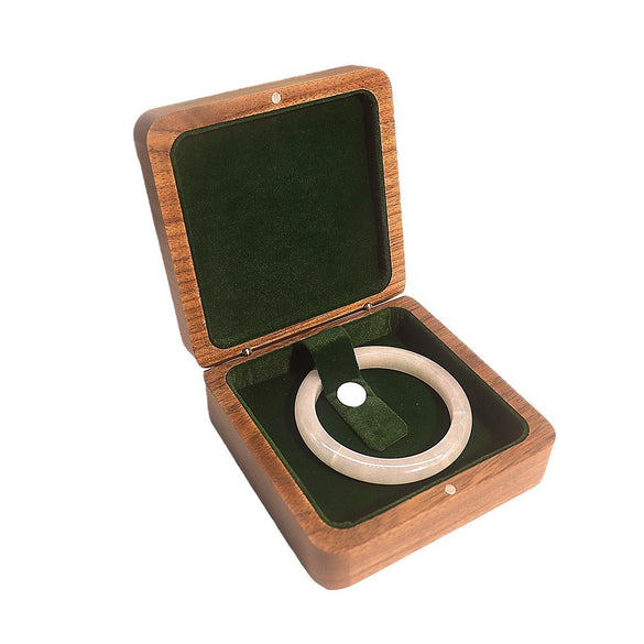 Solid Wood Black Walnut Jewelry Gift Box Wooden Bracelet And Necklace Packaging Box With Buckle Closure