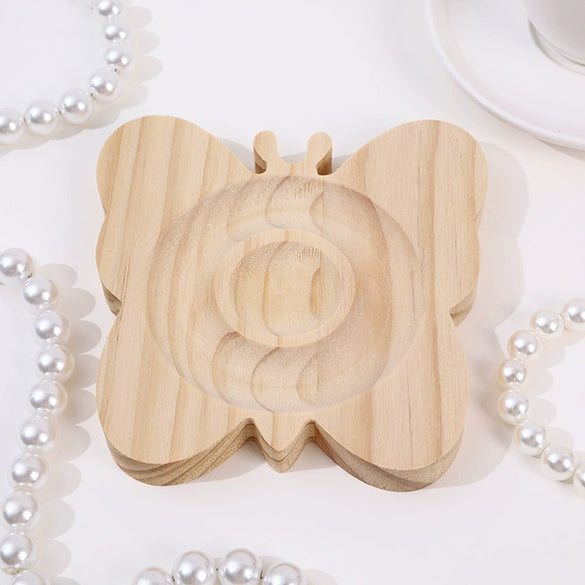 Solid Wood Jewelry Display Tray For Bracelet Buddha Beads Round Splicing Design