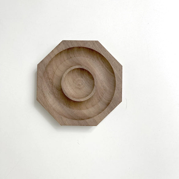 Solid Wood Jewelry Display Tray For Bracelet Buddha Beads Round Splicing Design
