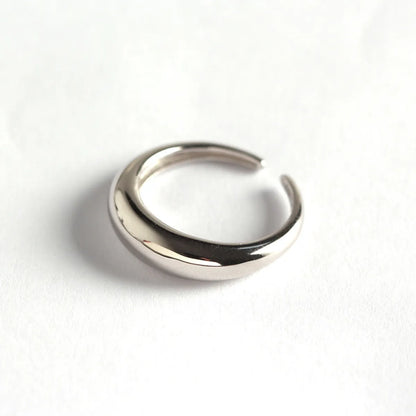 Tyj0219 South Korea Dongdaemun Pure Silver Ring Minimalist Ins Cold Mirror Hipster 925 Silver Ring Female