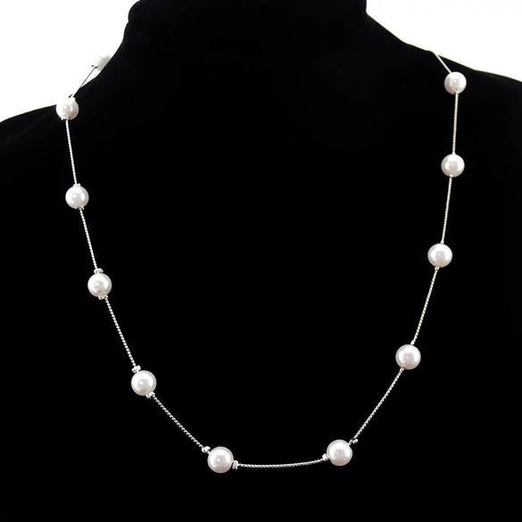 Necklace Simple All-Match Pearl Clavicle Chain Same Style Necklace Temperament Fashion Gift