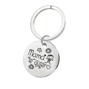 Spanish Mama Te Quiera Mother'S Day Gift Stainless Steel Necklace Keychain