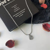 Sparkling Meteorite Round Geometric Pendant Necklace In Stainless Steel With Starry Sky Design And Polished Electroplated Finish For Unisex Wear