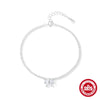 Sparkling S925 Silver Bracelet With Niche Design Cauliflower Chain Ginky Star And Bow Electroplated For Women