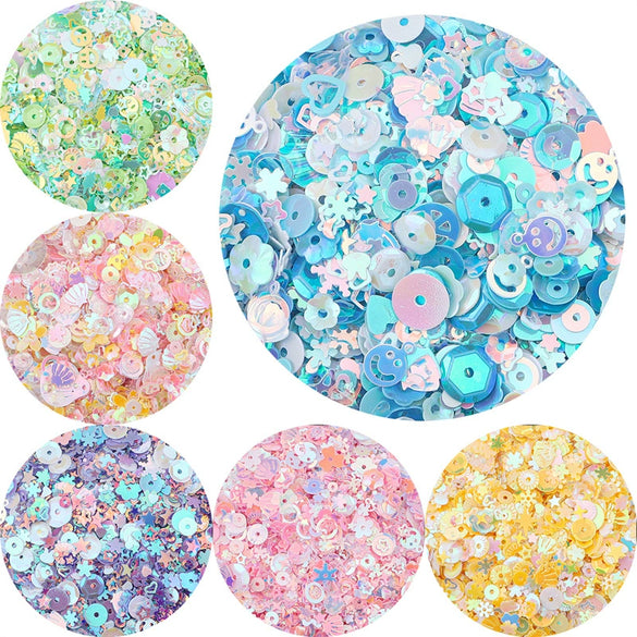 Special Shaped Colorful Mixed Beads And Flash Sequins Handmade Diy Ear And Necklace Clothing Accessories