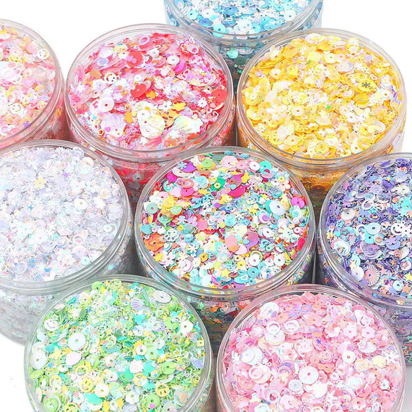 Special Shaped Colorful Mixed Beads And Flash Sequins Handmade Diy Ear And Necklace Clothing Accessories