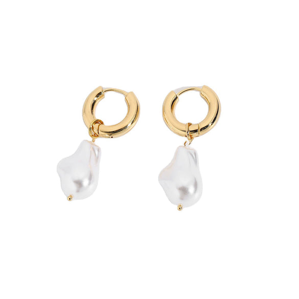 Specialshaped Artificial Pearl Earrings Natural Style