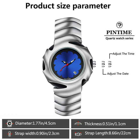 Specialshaped Retro Quartz Watch Diecast Stainless Steel Mineral Strengthened Mirror