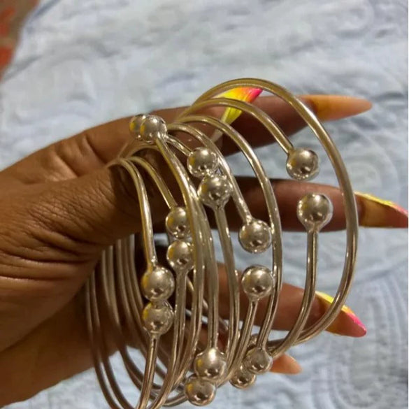 Spherical Cuff Bracelet Iron Geometric Electroplating Hiphop Fashion Retro Stacking Unisex