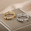 Spiral Bead Opening Ring Jewelry Brass Unisex