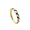 Spiral Enamel Open Cuff Bracelet With Retro Geometric Color Block Design And Plated Finish Wholesale Fashion Accessory