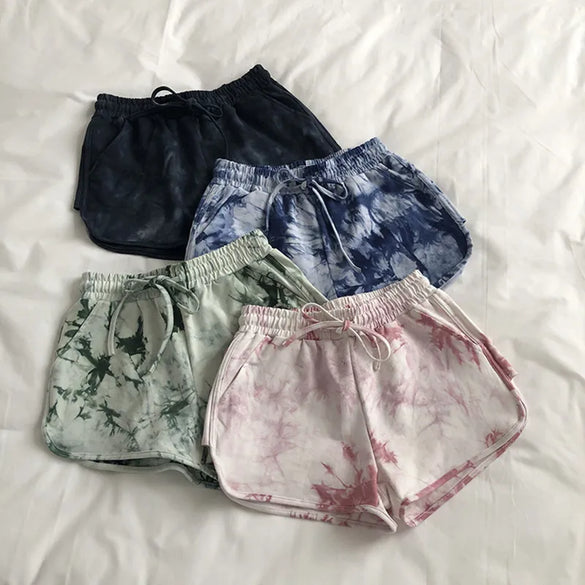 Women'S Holiday Beach Sports Color Block Shorts Casual Pants Shorts
