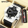Sports Digital Watch Tpu Abs Acrylic Mirror Round Dial Fashion Style