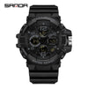 Sports Digital Watch Tpu Abs Acrylic Mirror Round Dial Fashion Style