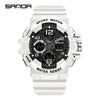 Sports Digital Watch Tpu Abs Acrylic Mirror Round Dial Fashion Style