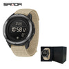 Sports Outdoor Electronic Watch Alloy Alloyabs Case Silicone Nylon Strap Round Dial Highend Style
