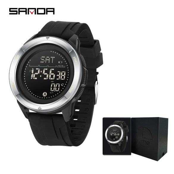 Sports Outdoor Electronic Watch Alloy Alloyabs Case Silicone Nylon Strap Round Dial Highend Style