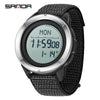 Sports Outdoor Electronic Watch Alloy Alloyabs Case Silicone Nylon Strap Round Dial Highend Style