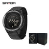 Sports Outdoor Electronic Watch Alloy Alloyabs Case Silicone Nylon Strap Round Dial Highend Style