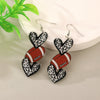 Sports Series Acrylic Heart Shape Printed Electroplated Earrings For Women