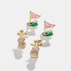 Sports Series Copper Geometric Electroplated Unisex Earrings