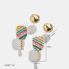 Sports Series Copper Geometric Electroplated Unisex Earrings