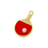 Sports Series Copper Pendant With Geometric Pattern And Dripping Oil Treatment