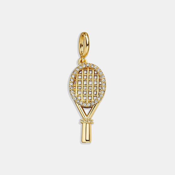 Sports Series Stainless Steel Tennis Volleyball Hockey Pendant Furnace Vacuum Plated 18K Gold Color