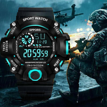 Sports Solid Color Electronic Men'S Watches