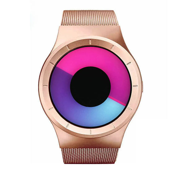 Sports Solid Color Single Folding Buckle Quartz Men'S Watches