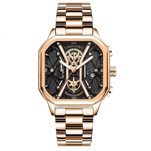 Sports Square Buckle Quartz Men'S Watches