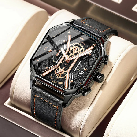 Sports Square Buckle Quartz Men'S Watches
