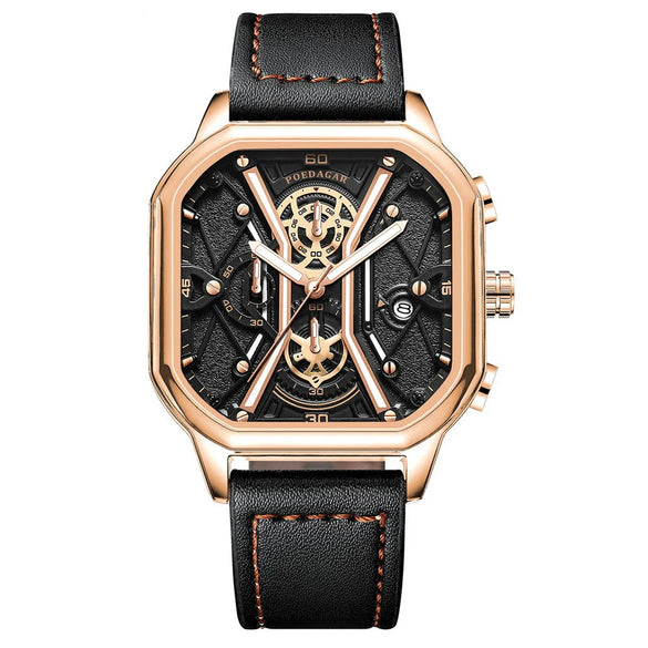 Sports Square Buckle Quartz Men'S Watches