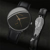 Sports Style Men's Quartz Watch With Alloy Case Imitation Leather Strap And Stainless Steel Buckle Round Dial