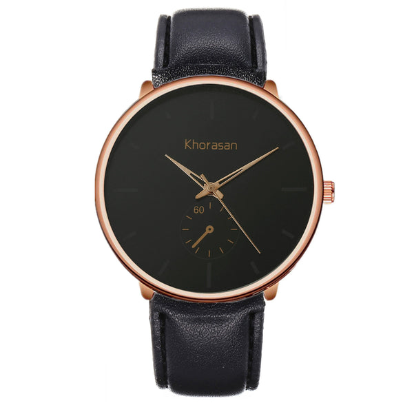 Sports Style Men's Quartz Watch With Alloy Case Imitation Leather Strap And Stainless Steel Buckle Round Dial
