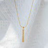 Sports Style Stainless Steel And Titanium Steel Electroplating Stick Pendant Collarbone Chain Necklace Jewelry For Women