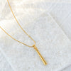 Sports Style Stainless Steel And Titanium Steel Electroplating Stick Pendant Collarbone Chain Necklace Jewelry For Women