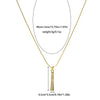 Sports Style Stainless Steel And Titanium Steel Electroplating Stick Pendant Collarbone Chain Necklace Jewelry For Women