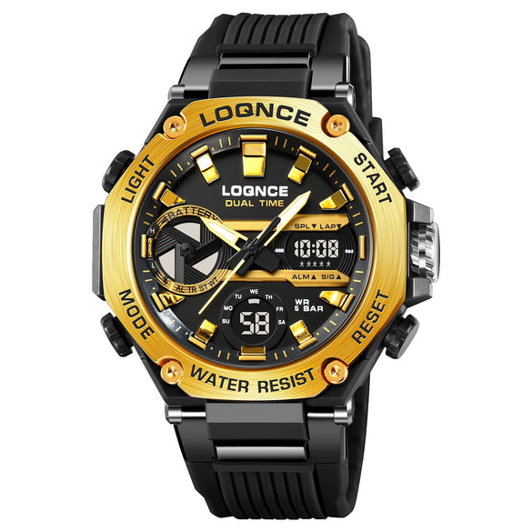 Sports Watch Abs Alloy High Transparent Resin Pu Luminous Multifunctional Waterproof Round Octagonal Personality Geometric
