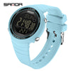 Sports Watch Acrylic Mirror Abs Case Silicone Strap Round Dial Chic Versatile Minimalist Casual Sporty Light Luxury Natural Style Waterproof For Students