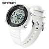 Sports Watch Acrylic Mirror Abs Case Silicone Strap Round Dial Chic Versatile Minimalist Casual Sporty Light Luxury Natural Style Waterproof For Students