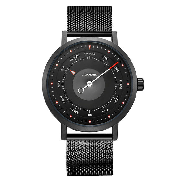 Sports Watch For Male Students Alloy Case Stainless Steel Strap Round Dial Fashion Style