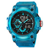Sports Watch Resin Geometric Sporty Style Round Dial Waterproof Multifunctional Luminous
